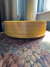 Vintage Heller Massimo Vignelli MCM 4 Stackable Yellow Dinner Plates 9.75'' picture