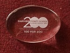 2016/7 Harvard Divinity School 100 For 200 Glass Paperweight picture