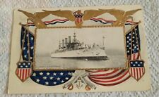 U.S. Battleship Rhode Island Patriotic Postmarked 1909 Postcard picture