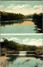 1908. NICHOLSON, PA. MILL POND AND OLD MILL DAM. POSTCARD EE7 picture