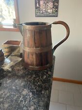 antique wooden beer pitcher picture
