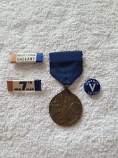Boy Scouts of America Oct 1917 Liberty Loan Medal & WWI Ribbon / Pin Collection picture