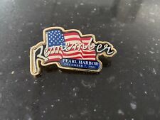 Pearl Harbor Remember December 7 Th 1941 Enamel Trade Collector Pin picture
