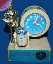 Vintage Star Wars Prop Display Non- Talking Alarm Clock C-3PO R2D2 Bradley AS-IS picture