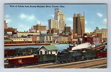 Toledo OH-Ohio, Toledo From Across Maumee River, Antique, Vintage Postcard picture