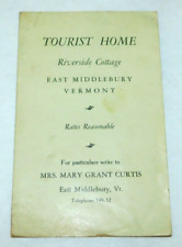 Vintage East Middlebury Vermont Riverside Cottage Brochure picture