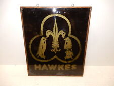 ANTIQUE AMERICAN BRILLIANT CUT GLASS HAWKES DOUBLE SIDED ADVERTISING SIGN  picture