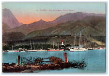 1928 Papeele Harbour Tahiti French Polynesia Posted Vintage Postcard picture