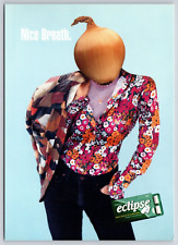 Groovy Dressed Onion Head Bad Breath Girl Eclipse Sugar Free Gum Ad Postcard picture
