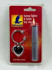 Firebird By Colibri Butane Lighter And Locket That Holds 2 Photos On A Key Ring  picture