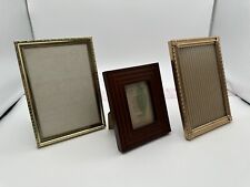 vintage small picture photo frame lot of 3 (5x7(2) and 2.5x3.5(1)) picture