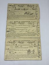 WWII Selective Service Classification Cards Lot of 3 1943 1944 Loews New York NY picture