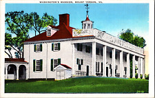 Vintage C. 1930's View George Washington's Mansion Mount Vernon VA Postcard picture