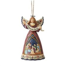 Nativity Angel With Banner Ornament Jim Shore Heartwood Creek 6006682 picture