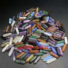 50pc Wholesale Natural Mixed Obelisk Quartz Crystal Wand Double Point Healing picture
