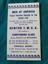 Vintage Men Of America Newton Ma YMCA Conditioning Class Unused Blotter picture
