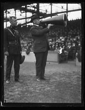 Photo:Edwin Denby with megaphone at ball field picture