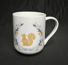 Threshold Bright Eyed Bushy Tailed Squirrel Porcelain Mug 4-1/2” picture