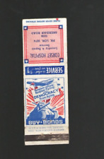 1940s Buy Bonds Keep Democracy Corset Hospital Chicago Advance Match Corp picture