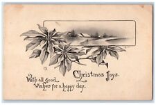 1914 Christmas Joys Poinsettia Flowers Los Angeles California CA Posted Postcard picture