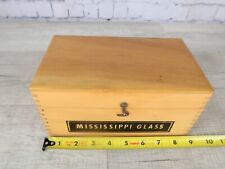 Mississippi Glass 33 Piece Sample Set very nice Wood Box picture