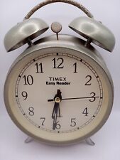 1990s Timex quartz Easy Reader Clock Works with bells on top  picture