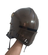 Medieval Knight Sallet Helmet Steel Helmet Functional Old Antique Helmet picture