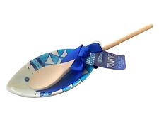 Pontus Fish Shape Spoon Rest with Wooden Spoon Hand Painted NIB  picture