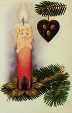 Delightful Fantasy 1904 embossed animated Candle gingerbread Christmas Germany picture