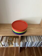 Heller Design By Massimo Vignelli Dinner Stackable Plates Primary Colors Set 6 picture
