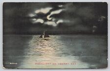 Postcard Moonlight On Newark Bay New Jersey Unposted (1019) picture