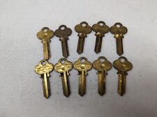Lot of 10 Vintage Independent Lock Co/ILCO CO-5 Key Blanks, 5-Pin, Uncut USA picture