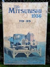 RARE Antique Vintage 1936 Mitsubishi TD-35 Advertising Car Truck Sign Gas Oil picture