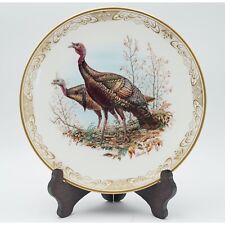 Boehm Studios Gamebirds Of North America Wild Turkey Collector Plate Gold Trim picture