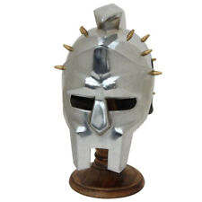 RE-ENACTMENT COSTUME MINIATURE GLADIATOR MAXIMUS HELMET DISPLAY WITH STAND picture