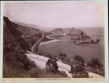 Italy, Sicily, Taormina, Isola Bella, circa 1880, vintage print vintage print vintage print, l picture