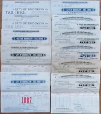 Brooklyn, NY 1881-92 Tax Documents, Letterheads, 11 Eleven Different Years, NYC picture