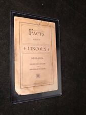 LINCOLN REAL ESTATE EXCHANGE / Facts About Lincoln Nebraska ORIGINAL 1890 1st ed picture