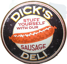 Dick's Deli Vintage Style Metal Sign Man Cave Garage Funny Sausage New picture