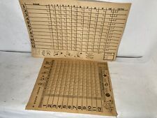 PAIR of NOS 1950's Brunswick Bowling Score Sheets 11 1/2 X 17