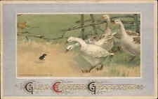 Easter Ducks Chicks Embossed Winsch c1911 Postcard picture