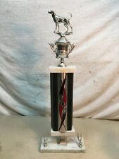 Vintage Coon Dog Hunting Champion Trophy On Marble Base 22in Tall picture
