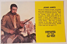 Jesse James Gunfighter Old West Western Outlaw Plastichrome Postcard Vintage picture