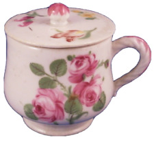 Antique 18thC Volkstedt Porcelain Floral Pot de Creme Cup Porzellan Tasse au Jus picture