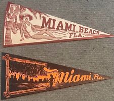 2 Vintage 1950s Miami Florida Souvenir 