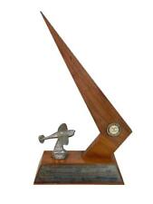 1960s Model Airplane Trophy Art Deco Space Age Dallas TX 1st Place Jet Speed 15