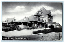 1913 Union Station, Springfield, Massachusetts MA Unposted Postcard picture