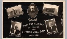 DECORAH IA LUTHER COLLEGE ANNIVERSARY MULTIVIEW real photo postcard rppc iowa picture