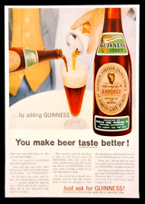 Guinness Stout Original 1963 Vintage Print Ad picture