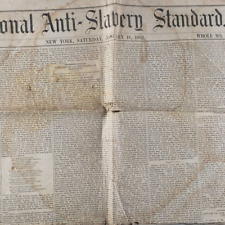 National Anti-Slavery Newspaper 1862 January 18 Black Emancipation Antique A202 picture
